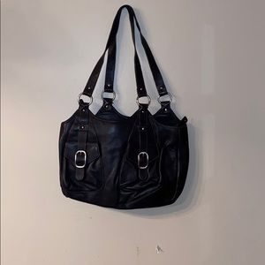 Etienne Aigner black purse with buckles